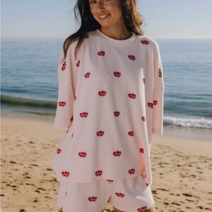 Daily Drills Pink Heart Pajama Set